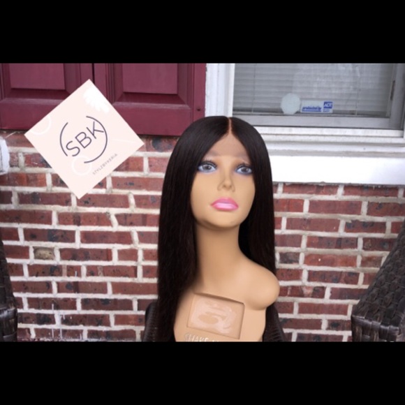 Virgin Brazilian Black Glueless Lace Closure Wig - Picture 1 of 3